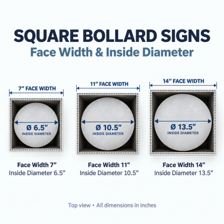 Square Bollard Signs