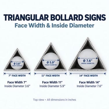 Triangular Bollard Signs Triangular Bollard Signs