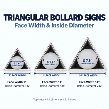 Triangular Bollard Signs Triangular Bollard Signs