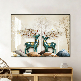 Aluminum Framed Crystal Porcelain Art