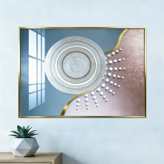 Aluminum Framed Crystal Porcelain Art