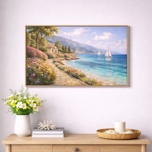 Pine Wood Framed Wall Art