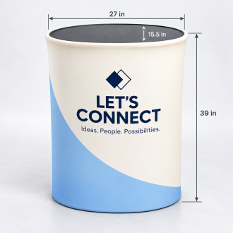 Oval Automatic Pop-Up Counter/Podium