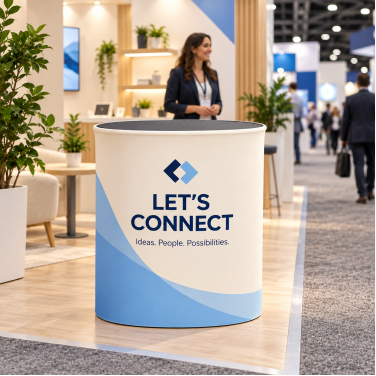Oval Automatic Pop-Up Counter/Podium