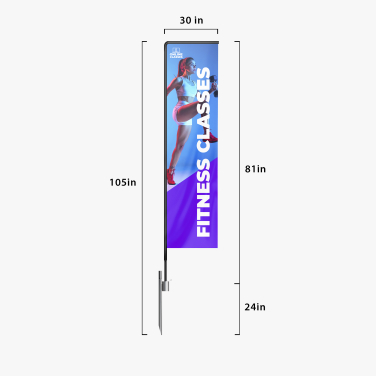 Square Flag (Small 30.5" x 81") Square Flag (Small 30.5" x 81")