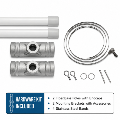 Street Pole Banner Set Hardware Only
