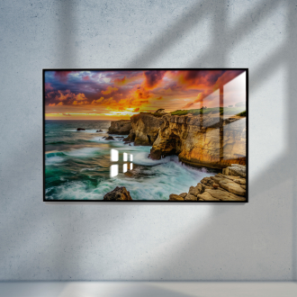 Aluminum Framed Crystal Porcelain Art