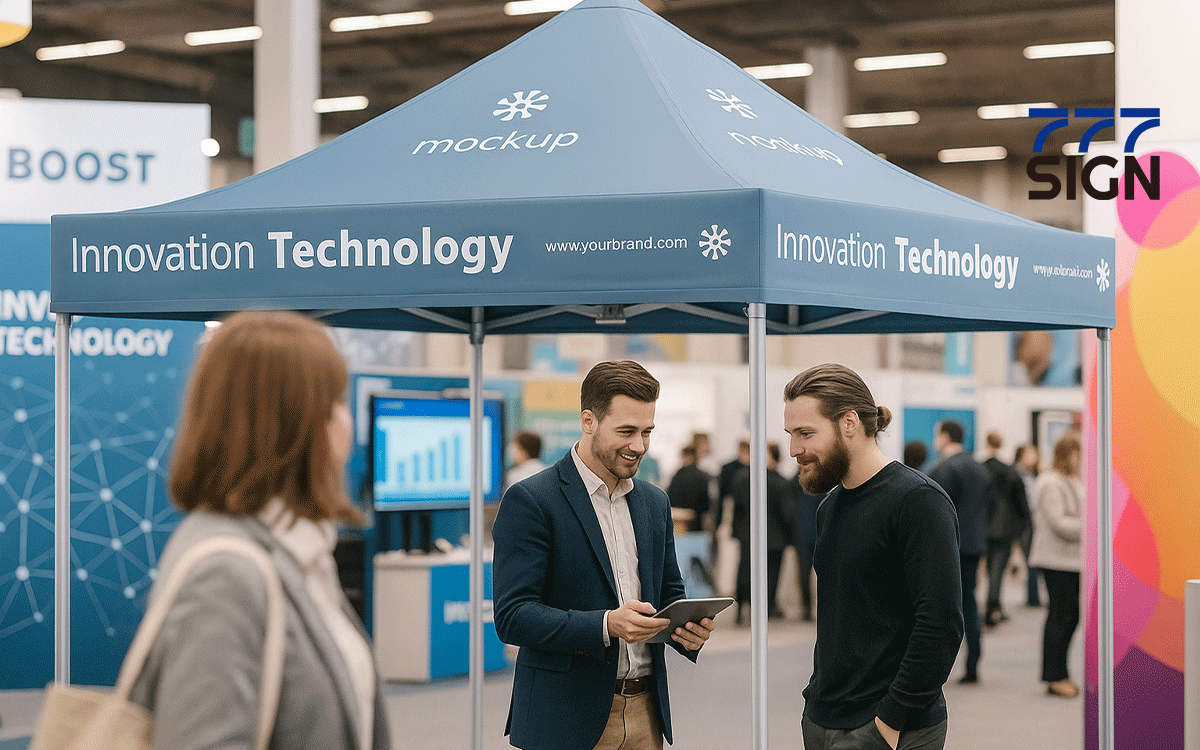 Custom Pop-Up Tents (10×10) & Trade Show Signage | 777Sign