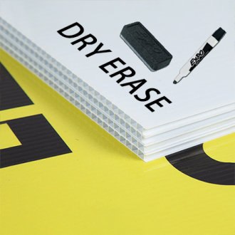 Dry Erase - 3/16" Coroplast ($5/sqft)