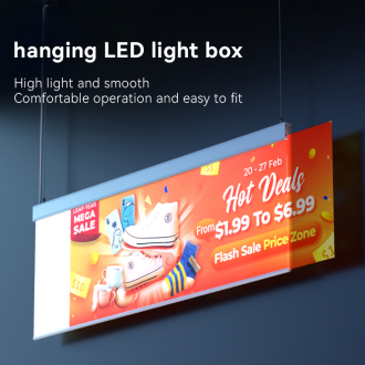Hanging LED Light Box Hardware - 36" x 12"