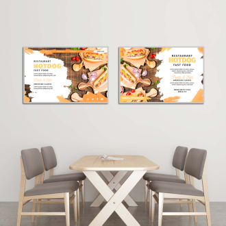 Wall Display LED Light Box Hardware - 47" x 23"