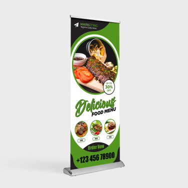 Double-Sided Deluxe Retractable Stand - 33" x 81"