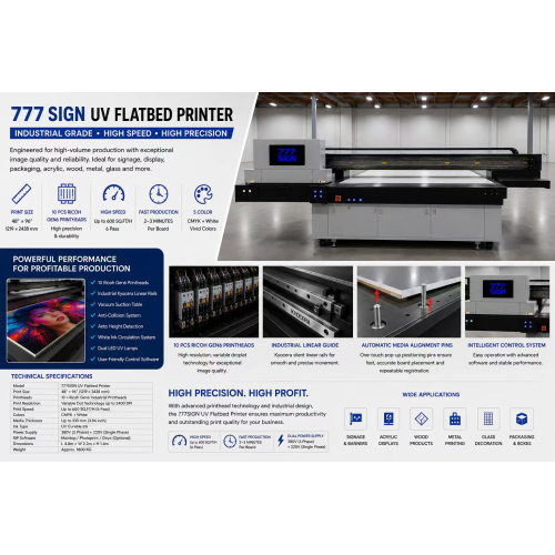 777 SIGN UV FLATBED PRINTER