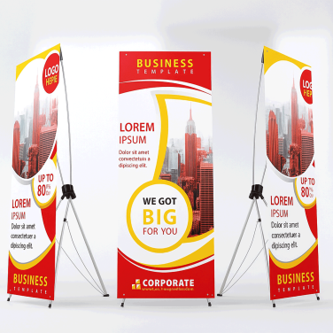 X-Stand - 30"x69" (w/ Pop-up Banner)